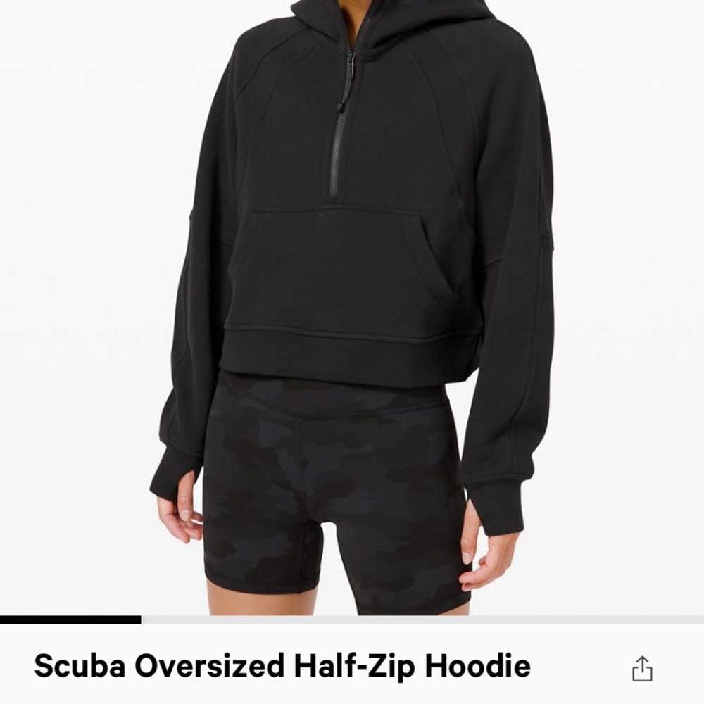 Scuba oversized cropped hoodie